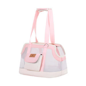 Ligero Transpirable Nylon Moda Malla sólida Cierre de botón ajustable Mochila ecológica para perros Portador de mascotas-Facilidad urbana - Product Image 2