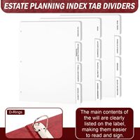 Organiseur de documents importants en cuir PU pour la famille et la maison, classeur à anneaux pour la planification des affaires, avec étiquettes et intercalaires d'indexation