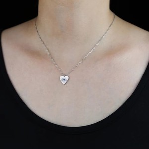 Collier pendentif cœur en métal œil du diable, bijoux neutres pour femmes et filles - Product Image 3