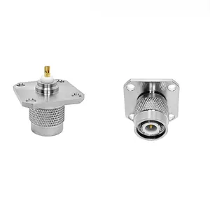 TNC male plug RF base coaxial connector male tnc 4-hole panel mount Flange RF Coax Coaxial connector