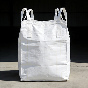 Sacs Jumbo Jiuru en PP tissé durable, fond plat, coins renforcés, ouverture supérieure complète, 1000 kg, antistatiques, pour la construction - Product Image 1