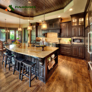 ארונות מטבח דובדבנים כפריים ארונות מטבח אלדר כפרי עם עץ יין בסגנון כפרי - Product Image 1