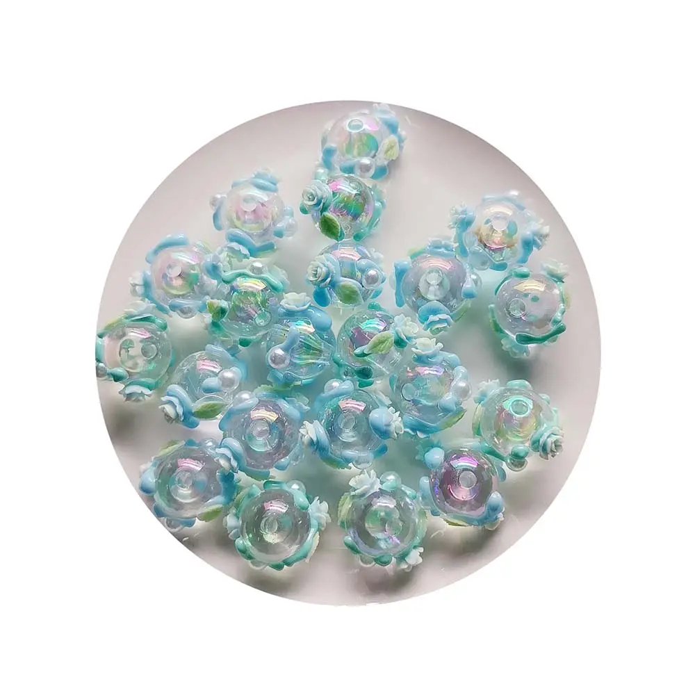 Acrylic Tay Sơn Vòng Hình Dạng Hoa Dễ Thương Đồ Trang Sức DIY Loose Bead Bút Vòng Cổ Mặt Dây Chuyền Túi Treo Trang Trí Nội Thất
