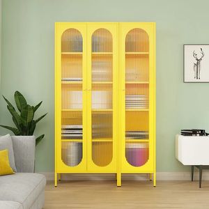 נורדי ברזל כוננית עם דלת זכוכית תצוגת ארון דלת אחת ארון ילדי של מדף ספרים סלון לקבל צד cabine - Product Image 4