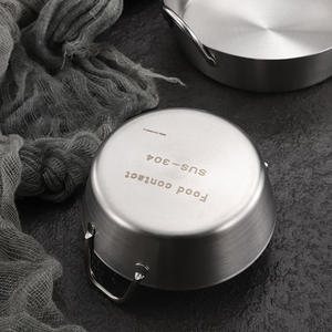 304不锈钢抛光双耳碗套装零食盘薯条沙拉酱开胃菜餐具烧烤酒店家用 - Product Image 5