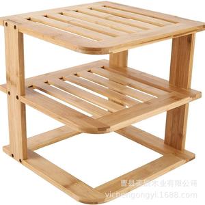 Three Tier Bamboo <b>Kitchen</b> <b>Storage</b> <b>Rack</b> 3 Floors Multi Functional Countertop Organizer - Product Image 5