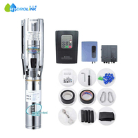 Pompe à eau solaire submersible DC 4 pouces avec roue à aubes en plastique et moteur 100% cuivre haute pression pour l'agriculture