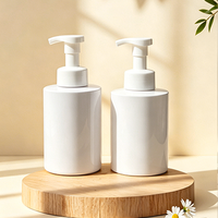 Bouteilles distributrices de savon liquide en plastique PET personnalisées de 540 ml avec pompe pulvérisatrice, sérigraphie, pour produits cosmétiques et soins de la peau moussants