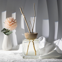 Bouteille en verre vide de 250 ml, ambrée transparente, pour diffuseur de parfum à bâtonnets d'aromathérapie