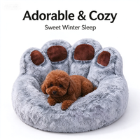 Coussin pour chien lavable, surélevé, en microfibre pelucheuse, pour chiens âgés, grand modèle, pour la maison, toutes saisons, pour sols en bois dur
