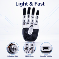 Leadshine DH116 11 DOF Mano Robótica Diestra con Sensor Táctil, Pinza Robótica Humanoide, Endóptero