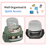 Sac à dos pour couches, sacs à couches imperméables avec station de change pour bébé, sac à dos de voyage tendance pour maman