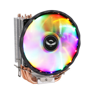 QiuzAim LGA 1366 4Pin PWM controlado 120mm RGB LED Tower <span class=keywords><strong>Fan</strong></span> 6 tubos de calor de cobre I9 1200 CPU radiador para procesadores AMD I5 I7 - Product Image 5