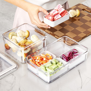 Vacuum Sealed Food Storage Box Rectangle Clip On Lid For Fruits Vegetables Freezer Kitchen Use - Product Image 4