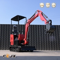 Mini-excavatrice sur chenilles 1T la plus vendue, fabrication chinoise |   Mini-pelle compacte certifiée CE avec moteur Euro V pour le creusement de fossés