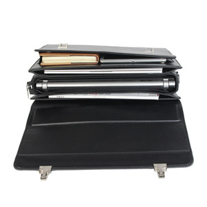 Bolsa de mensajero de cuero vegano personalizada para <span class=keywords><strong>hombre</strong></span>, maletín para ordenador portátil de 15,6 ", negro, clásico, negocios, Oficina - Product Image 5