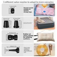 Pompe à air USB intégrée 5000 mAh en ABS pour matelas gonflable/bouée de natation, gonfleur électrique sans fil portable pour extérieur