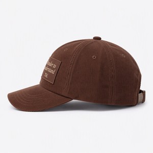Wholesale Custom Logo Woven Patch 6 Panel Corduroy Snapback Cap Luxury <b>Flat</b> Brim Gorras <b>Hat</b> Manufacturer - Product Image 4