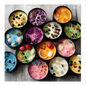 Molly Glory Logo personnalisé de luxe noir étain séché fleur cristal Quartz cire de soja arôme bougie parfumée - Product Image 4