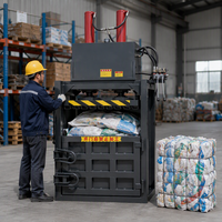 Presse à papier industrielle, machine de recyclage, compacteur hydraulique vertical manuel pour déchets