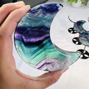 <span class=keywords><strong>Luna</strong></span> <span class=keywords><strong>di</strong></span> Fluorite <span class=keywords><strong>Arcobaleno</strong></span> Naturale <span class=keywords><strong>di</strong></span> Alta Qualità con Supporto, <span class=keywords><strong>Luna</strong></span> Crescente in Cristallo Lucidata a Mano per Reiki e Bilanciamento dei Chakra - Product Image 3