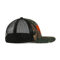 Gorra Trucker Profesional de Camuflaje con Bordado 3D, Gorra de Malla Ajustable con Visera Plana para Caza al Aire Libre