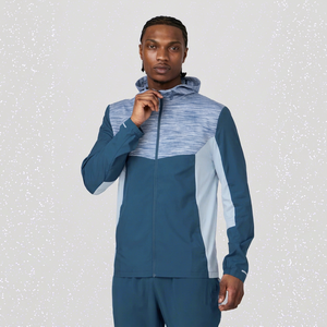 Ensemble coupe-vent à capuche de qualité supérieure pour hommes, sweat à capuche léger à fermeture éclair avec short assorti pour la course, la randonnée et les activités de plein air, ensemble de vêtements de sport pour hommes - Product Image 1