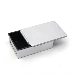 165g Aluminum Non Stick Rectangular Pullman Mini Loaf Pan Toast Box With Cover Baking Mold/Mould