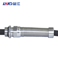 IP68 M Gewinde 304 Edelstahl Biege feste Kabel verschraubung Wasserdichte Steck verbinder Flexible Verbindung
