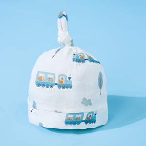 OEM suave bebé musulmán algodón portador de bebé Manta y sombrero con patrón de animales de dibujos animados - Product Image 4