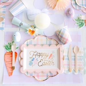 ชุดจานกระดาษแบบใช้แล้วทิ้งชุดเครื่องใช้บนโต๊ะอาหารสำหรับงานเลี้ยงอีสเตอร์ตามสั่ง - Product Image 2