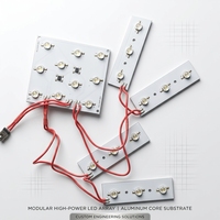 Carte de circuit imprimé en aluminium personnalisée avec LED et substrat thermique pour spots et downlights de plafond