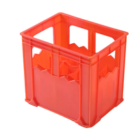 Caisse d'emballage en plastique maillé personnalisée caisse de bouteille de jus de vin en verre avec stockage boîtes de transport caisse de bière