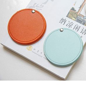 Portable Round <b>Makeup</b> With Rotating Feature Pu Leather Compact <b>Mirror</b> for Advertising & Promotion Fashion Beauty Gift - Product Image 6