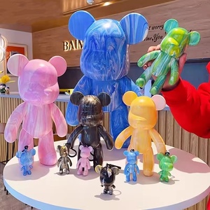 Vinil beyaz ayı şekil DIY Graffiti el yapımı ayı heykeli boyama sıvı Pigment vinil Graffiti heykelcik olarak ödül - Product Image 3