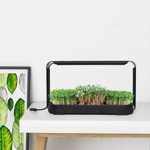 Wasserkultur Mikroölgrün Indoor-Anbau intelligenter Garten mit Anbaumatte und LED-Licht 16 W
