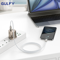 GULFY Câble de charge rapide PD 60W, cordon transparent USB-C à USB-C pour ordinateur portable et téléphone.