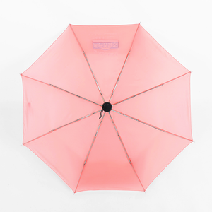 ร่มพับสามตอนขนาด 21 นิ้ว ผ้าโพลีเอสเตอร์ 8K แบบเปิดมือ สีชมพูเหลือง สำหรับผู้ใหญ่ พิมพ์โลโก้ตามสั่ง ราคาประหยัด สำหรับงานโปรโมชั่น - Product Image 4