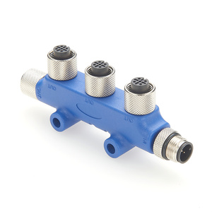 Konektor T <span class=keywords><strong>3</strong></span>-Port M12 Micro-C untuk Jaringan CAN Bus, CANopen, DeviceNet, NMEA2000 dan Blok Sambungan Sensor - Product Image 1