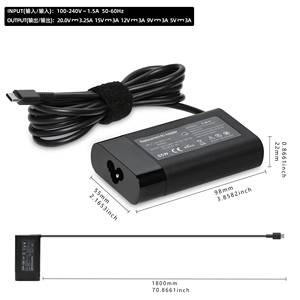 65W Type C USB chargeur d'ordinateur portable adaptateur secteur pour Envy X360 SPECTRE TPN-DA08 ordinateur portable pour <span class=keywords><strong>HP</strong></span> Elitebook x360, pavillon, Elite x2 - Product Image 6