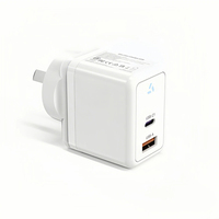 Chargeur GaN 45W A+C OEM d'usine, certification SAA, prise AU, charge rapide PD, adaptateur de voyage portable pour iPhone Samsung