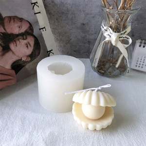 Nouveauté personnalisée de marque de distributeur, bougie parfumée artisanale Open Shell Pearl Eco White Barn/ - Product Image 4