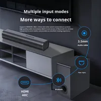 Barre de son transfrontalière pour système home cinéma, son panoramique surround, audio TV, Echo Wall 5.1, 4 haut-parleurs, métal