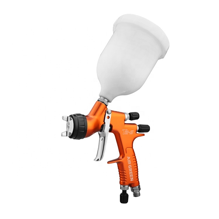AIRGREEN гравитационный оранжевый краскопульт HVLP с пластиковым баком 600 мл