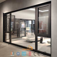 Ventana Plegable Automática Inteligente de Aluminio y Vidrio para Villa, Casa, Balcón y Edificio Comercial