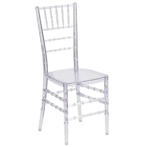 Chaises chiavari en résine transparente de mariage acrylique bon marché en vente