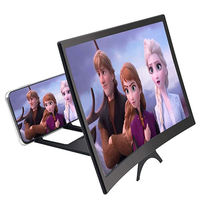 Loupe d'écran incurvée 3D de 12 pouces pour téléphone portable, amplificateur HD, projecteur pour films, vidéos et jeux