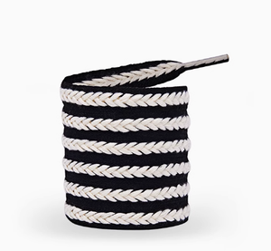 Scarpe da uomo con lacci personalizzati di alta qualità scarpe Casual bianche larghe e piatte in bianco e nero e Beige accessori per scarpe - Product Image 4