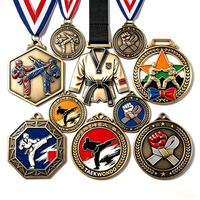 Médaille de récompense personnalisée en alliage de zinc pour la lutte, le karaté, le kung-fu, les arts martiaux, le BJJ, le judo, la boxe, le taekwondo, les sports