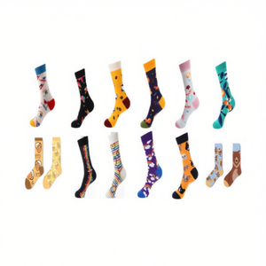 Calzini alla Moda a Metà Polpaccio 37-45 Unisex Confezione Mista Fantasie Colorate per Uso Casual - Product Image 2